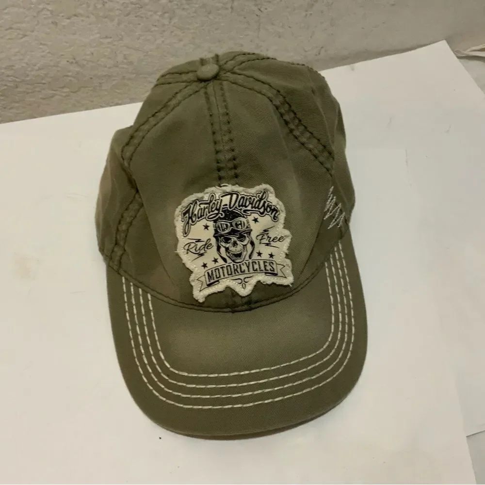 Harley-Davidson Motorcycles khaki Biker Baseball Cap Hat One Size